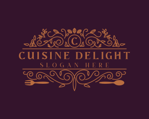 Elegant Floral Restaurant logo design