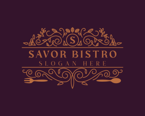 Elegant Floral Restaurant logo design