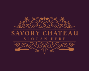 Elegant Floral Restaurant logo design