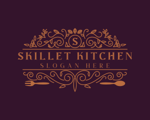 Elegant Floral Restaurant logo design