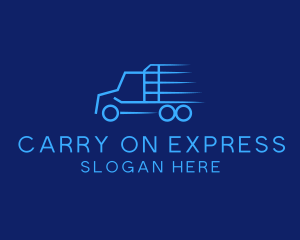 Express Transport Truck logo design