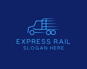 Express Transport Truck logo design