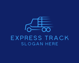 Express Transport Truck logo design