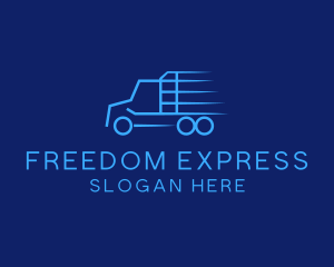 Express Transport Truck logo design