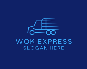 Express Transport Truck logo design