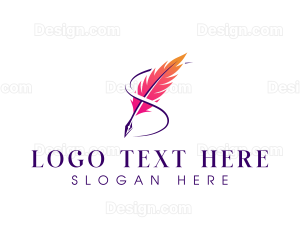 Quill Feather Writing Logo