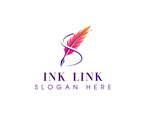 Quill Feather Writing logo design