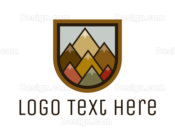 Colorful Geometric Mountain Logo