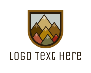 Colorful Geometric Mountain logo design
