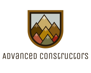 Colorful Geometric Mountain logo design