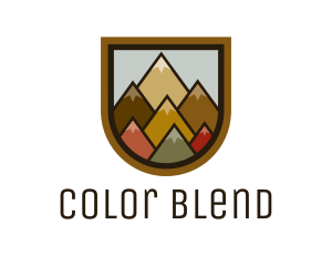 Colorful Geometric Mountain logo design