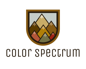 Colorful Geometric Mountain logo design