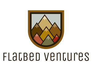 Colorful Geometric Mountain logo design