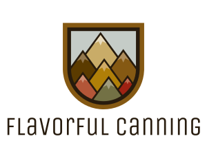 Colorful Geometric Mountain logo design