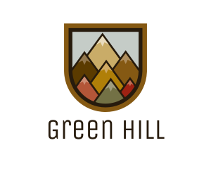 Colorful Geometric Mountain logo