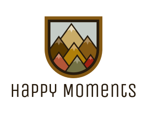 Colorful Geometric Mountain logo design