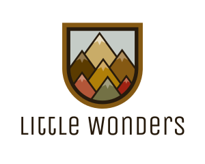 Colorful Geometric Mountain logo design