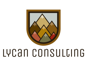 Colorful Geometric Mountain logo design