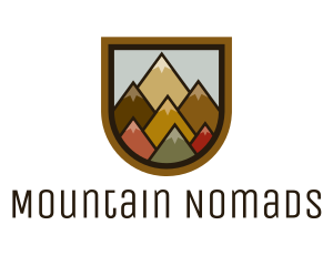 Colorful Geometric Mountain logo design