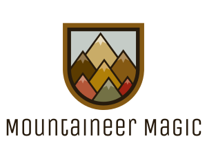 Colorful Geometric Mountain logo design