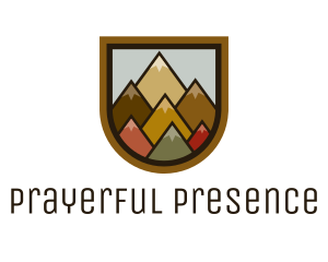 Colorful Geometric Mountain logo design