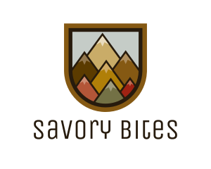 Colorful Geometric Mountain logo