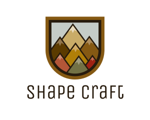 Colorful Geometric Mountain logo