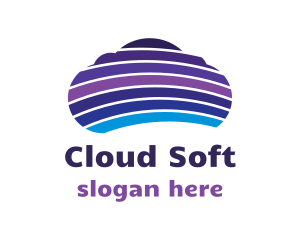 Colorful Cloud Stripes logo design