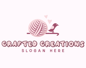 Crochet Knitting Yarn logo design