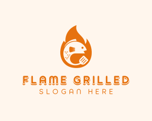 Grilled Fish Barbecue logo design