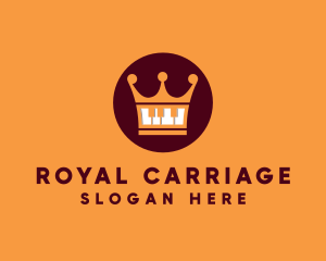 Royal Piano Crown  logo design