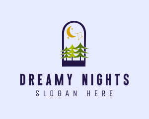 Forest Night Sky logo design