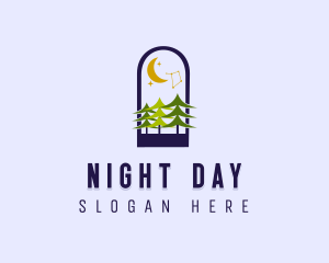 Forest Night Sky logo design