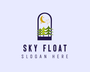 Forest Night Sky logo design