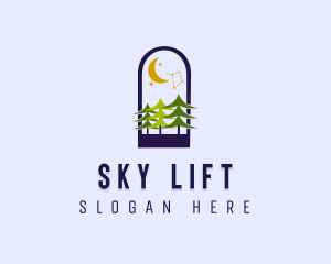 Forest Night Sky logo design