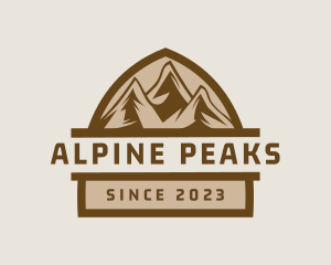 Alpine Mountaineering Adventure logo design