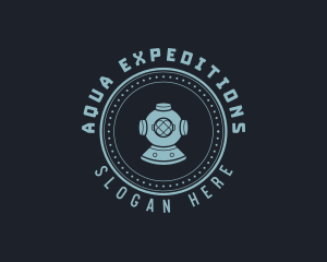 Hipster Scuba Diving Helmet logo