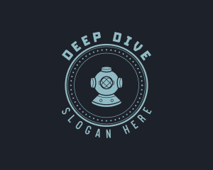 Hipster Scuba Diving Helmet logo