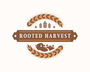 Wheat Farm Agriculture logo design