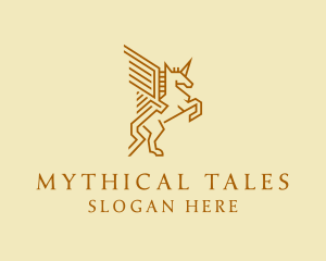 Pegasus Mythical Animal logo design