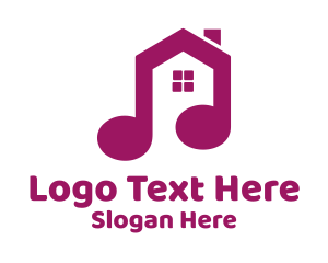 Purple Music Note House logo