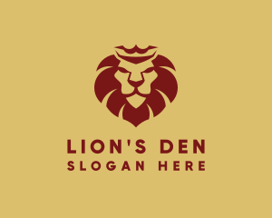 Red King Lion  logo design