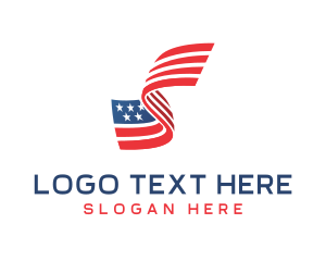 Star Stripe Flag Letter S logo
