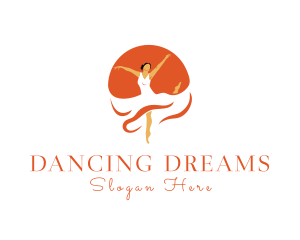 Orange Dancing Lady logo