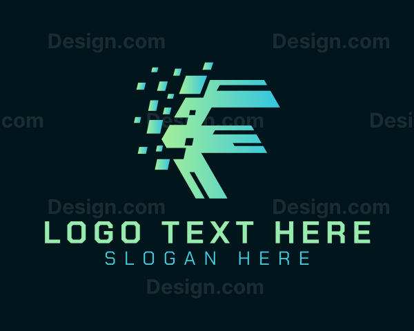 Pixel Tech Letter F Logo