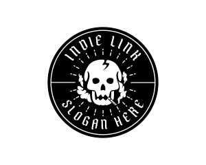 Smoke Cigarette Skull logo