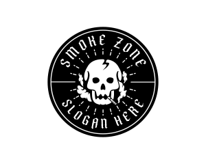 Smoke Cigarette Skull logo