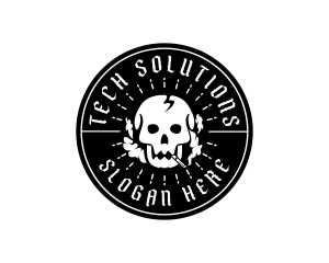 Smoke Cigarette Skull logo