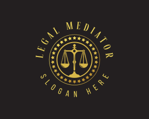 Legal Justice Scales logo design