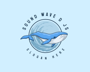 Underwater Whale Wildlife logo design